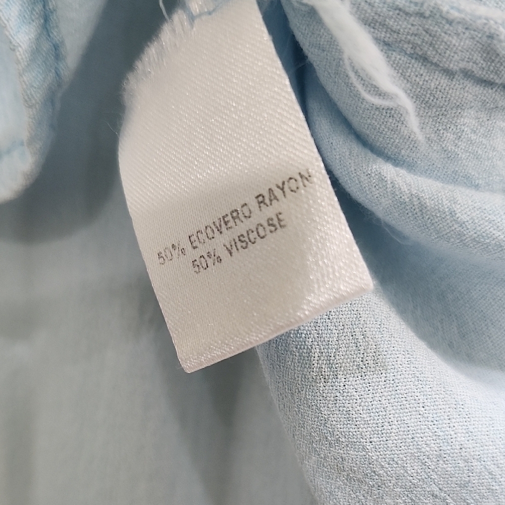 THE KIT. Floral Long Sleeve Women's Top - Light Blue - Picture 3 of 8
